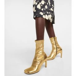 Dries Van Noten Metallic Leather Ankle Boots -Dries Van Noten Shop unnamed file 11