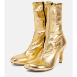 Dries Van Noten Metallic Leather Ankle Boots -Dries Van Noten Shop unnamed file 12