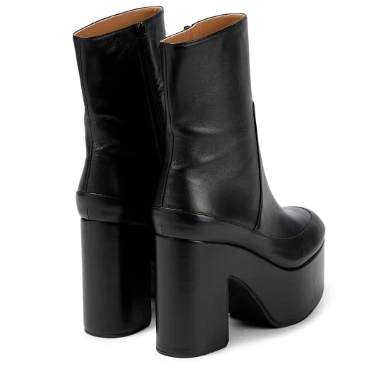 Dries Van Noten Leather Platform Ankle Boots 2 Dries Van Noten Leather Platform Ankle Boots - Image 2