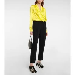 Dries Van Noten Palmira High-rise Slim Crêpe Pants