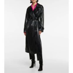 Dries Van Noten Faux Leather Trench Coat -Dries Van Noten Shop unnamed file 170
