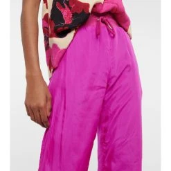 Dries Van Noten Silk And Cotton Straight Pants -Dries Van Noten Shop unnamed file 197