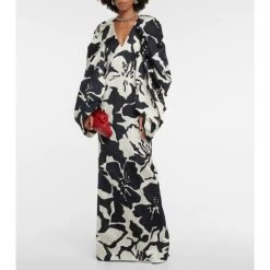 Dries Van Noten Floral Metallic Gown