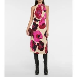 Dries Van Noten Floral Jacquard Midi Skirt