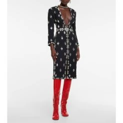 Dries Van Noten Lace-up Patent Leather Knee-high Boots