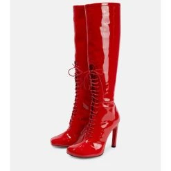 Dries Van Noten Lace-up Patent Leather Knee-high Boots -Dries Van Noten Shop unnamed file 316