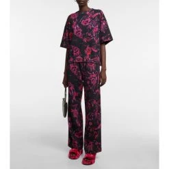 Dries Van Noten Floral Cotton Jersey Sweatshirt