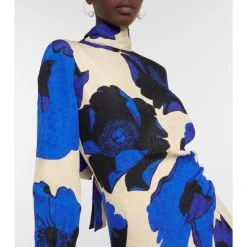 Dries Van Noten Floral Ruched Jacquard Midi Dress -Dries Van Noten Shop unnamed file 357