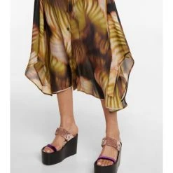 Dries Van Noten Embroidered Printed Silk Shirt Dress -Dries Van Noten Shop unnamed file 525