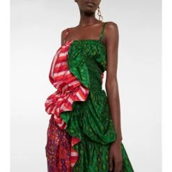 Dries Van Noten Patchwork Silk Ikat Midi Dress -Dries Van Noten Shop unnamed file 552