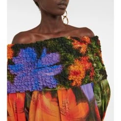 Dries Van Noten Smocked Cotton Midi Dress -Dries Van Noten Shop unnamed file 564