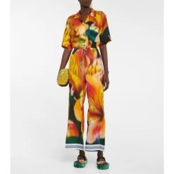 Dries Van Noten Floral Wide-leg Pants