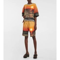 Dries Van Noten Printed Cotton Jersey Shorts