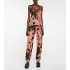 Dries Van Noten Floral Silk And Cotton Halterneck Top