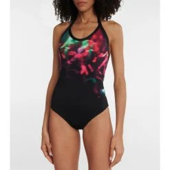 Dries Van Noten Printed Halterneck Swimsuit