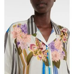 Dries Van Noten Floral-embroidered Striped Shirt -Dries Van Noten Shop unnamed file 670