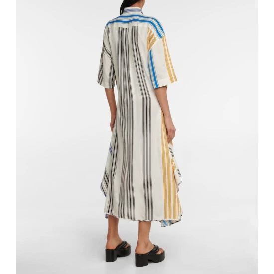 Dries Van Noten Floral Striped Shirt Dress 2 Dries Van Noten Floral Striped Shirt Dress - Image 2