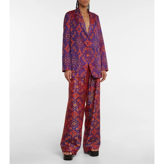 Dries Van Noten High-rise Printed Silk Pants 1 Dries Van Noten High-rise Printed Silk Pants
