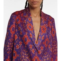 Dries Van Noten Printed Single-breasted Silk Blazer -Dries Van Noten Shop unnamed file 690