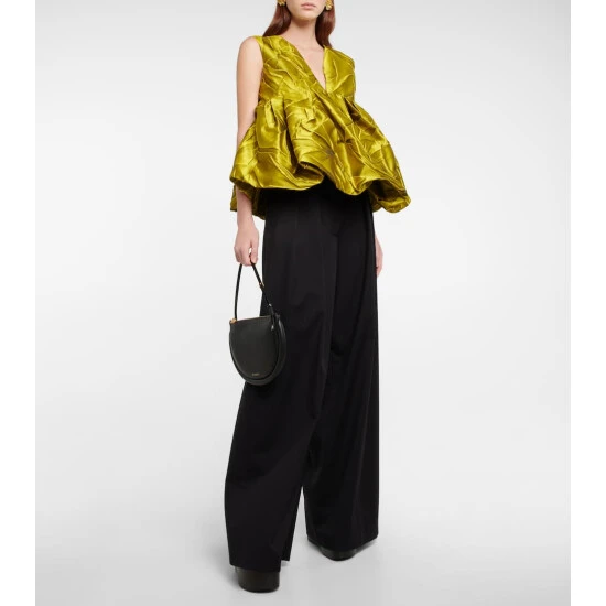 Dries Van Noten Peplum Cloqué Top 1 Dries Van Noten Peplum Cloqué Top