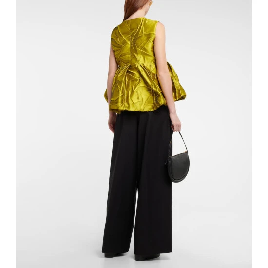 Dries Van Noten Peplum Cloqué Top 2 Dries Van Noten Peplum Cloqué Top - Image 2