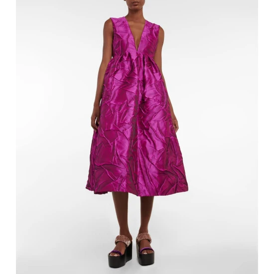 Dries Van Noten Cloqué Midi Dress 1 Dries Van Noten Cloqué Midi Dress