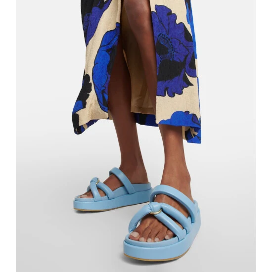 Dries Van Noten Padded Leather Platform Sandals 3 Dries Van Noten Padded Leather Platform Sandals - Image 3