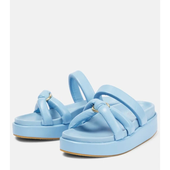 Dries Van Noten Padded Leather Platform Sandals 4 Dries Van Noten Padded Leather Platform Sandals - Image 4