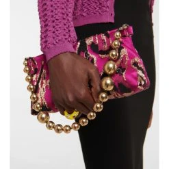 Dries Van Noten Beaded Satin Clutch