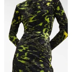 Dries Van Noten Printed Stretch-velvet Midi Skirt -Dries Van Noten Shop unnamed file 812