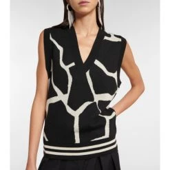 Dries Van Noten Giraffe-print Wool Sweater Vest -Dries Van Noten Shop unnamed file 821
