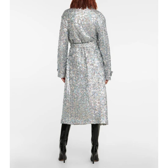 Dries Van Noten Sequined Trench Coat 2 Dries Van Noten Sequined Trench Coat - Image 2