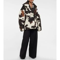 Dries Van Noten Cow-print Puffer Jacket