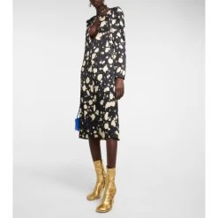 Dries Van Noten Metallic Leather Ankle Boots